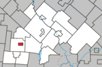 Valcourt (City) Quebec location diagram